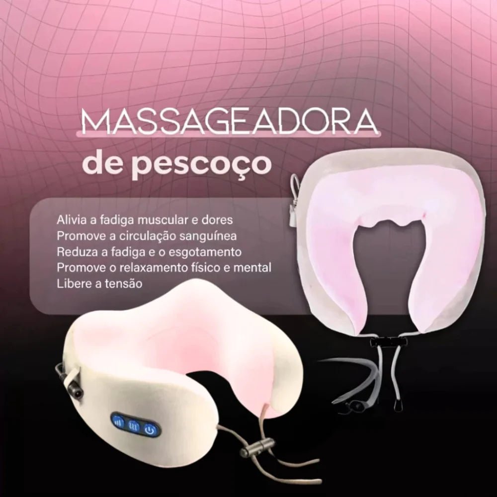 Travesseiro Massageador Cervical Recarregável - Tophik